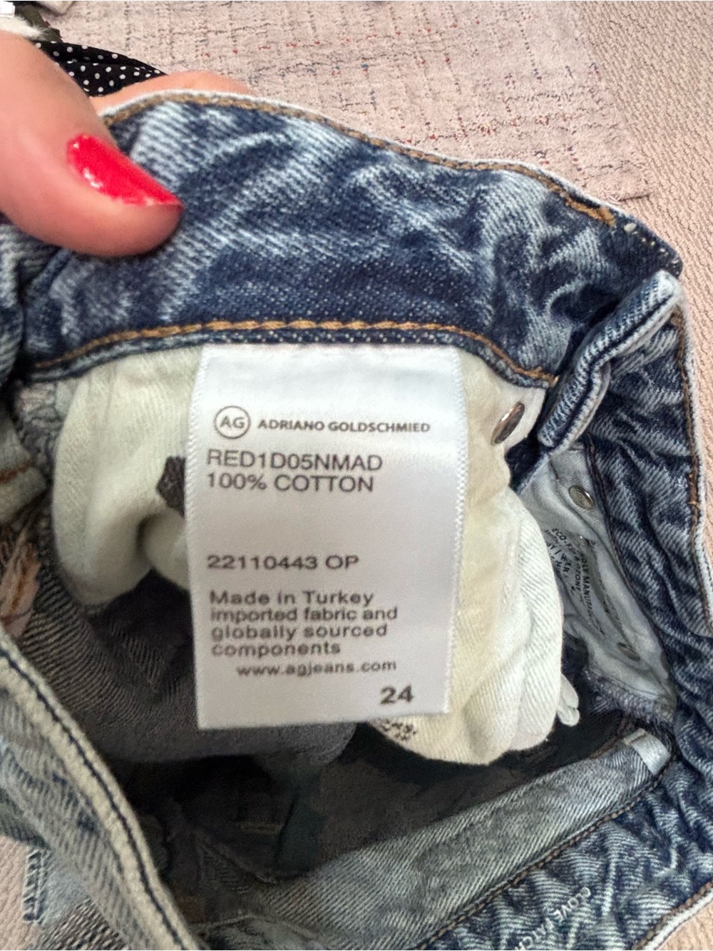 AG Adriano Goldschmied Blue Clove Patch Relaxed Vintage Straight Jeans - Picture 7 of 8
